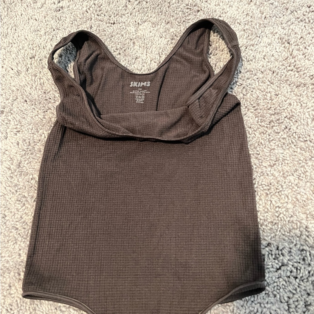 Skims waffle cotton bodysuit size s/m